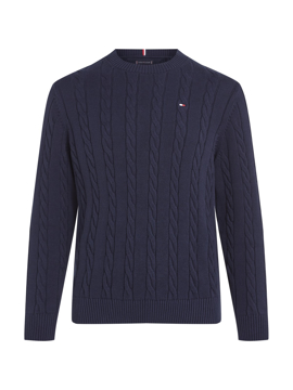 Tommy HilfigerCrew Neck Cotton Cable Sweater