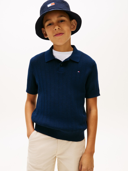 Tommy Hilfiger Open Stitch Polo Sweater